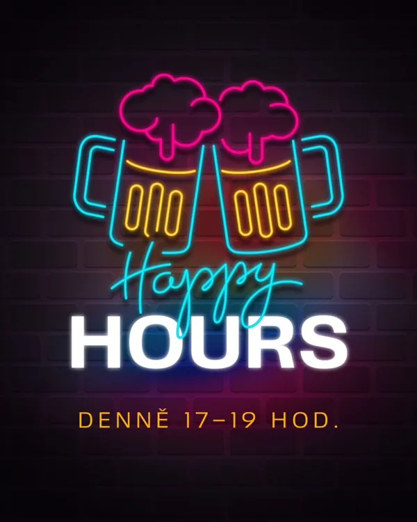 Happy Hours denně 17–19 hod.